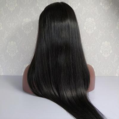 China Silky Straight Wave 12A Grade Unprocessed Transparent Indian Virgin Hair Distributor Full Lace Wig One Full for sale