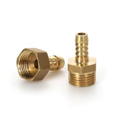 China Male Female Threads Hose Brass Coupling Round Nipple Burr Head Hose Burr Fitting Adapters For Rubber Hose Reducing for sale