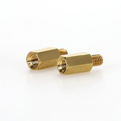 China General Industry Brass Metal Bolt Male And Female Nail Hexagon Screws Book Counts Brass Studs For Computer Case for sale