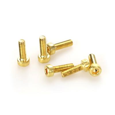 China Flat Size Socket Head Screws OEM Micro Hexagon And Threads Brass Brass Screws Custom Brass Hex Screws for sale