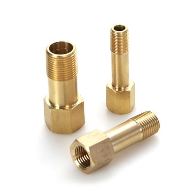 China OEM Size Custom Male Female Threads Brass Extension Coupling Adapter For Injection Molding Equal for sale