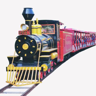 China Theme Park Kids Rides Amusement Park Sale Train Track Barrel Tourist Train For Sale for sale