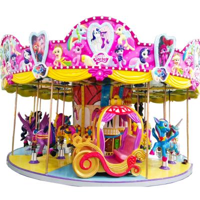 China Theme Park Carnival Rides Merry Amusement Park Equipment Go Round Carousel Rides For Sale for sale