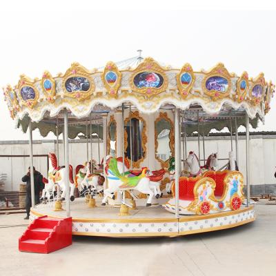 China Theme Park Factory Price Attractive Merry Go Round Kids Amusement Carousel Rides for sale