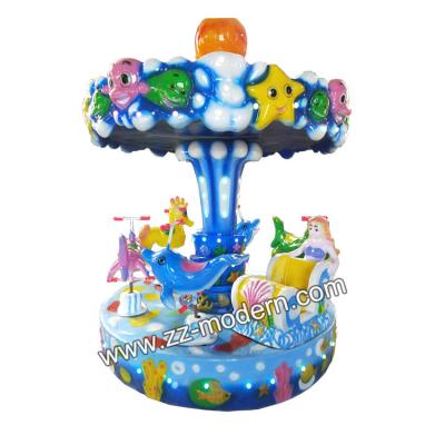 China Modern Fairground Rides Small Manege 6 Seats Mini Carousel Rides For Sale for sale