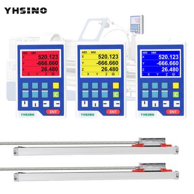 China Mini Multifunction DRO Kit YH800-3A Digital Readout 3PCS Plastic Linear Encoder Sesnors 5U 5V TTL YHSINO For Lathe Mill CNC Machines for sale