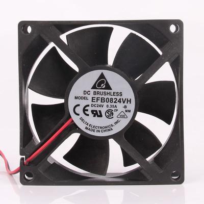 China Hotels EFB0824VH 8025 24V 0.35A 8CM high air volume double ball converter 80x80x25mm 3600 rpm exhaust centrifugal industria fan for sale