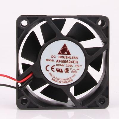 China Hotels Original 6cm 24V 0.36A AFB0624EH 38.3 CFM 6800 RPM Double Ball Bearings Fan for sale