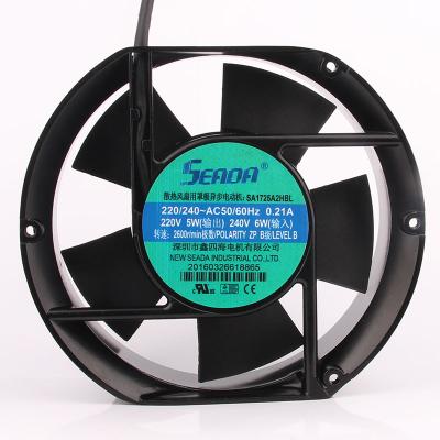 China New SA1725A2 HBL AC220V 36W 17251 17cm 172X150X51MM Five-blade Metal Cabinet Brushless Industrial Centrifugal Fan à venda