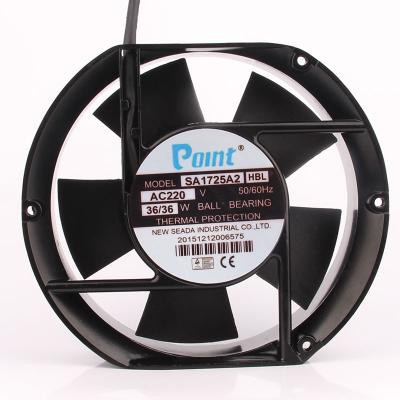 中国 New SA1725A2 HBL AC220V 36W 17251 17cm Five-blade hotels metal cabinet centrifugal fans exhaust industrial brushless fan 販売のため