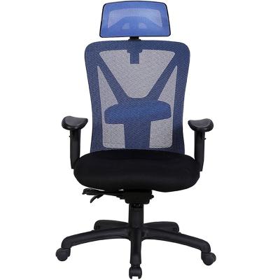 China 2021 Factory Price Hot Sale Office Furniture Office Chair Tall Mesh Swivel Rotation Chair With Headrest for sale