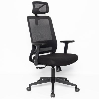 China Black Rotating Back Chair Chaise De Bureau Ergonomic Chair Kabel High Lumbar Support Computer Office Desk for sale