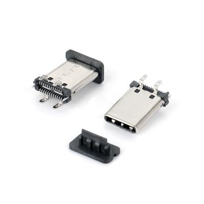 China PCB Our Own Manufacturer Type C 24P SMT Vertical H11.1 Four Feet USB C Jack Male SMT Male Connector for sale