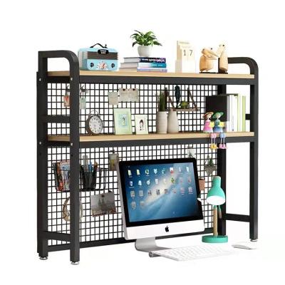 China Modern Adjustable Manager Storage Display Rack Multifunctional Office Desk Shelf for sale