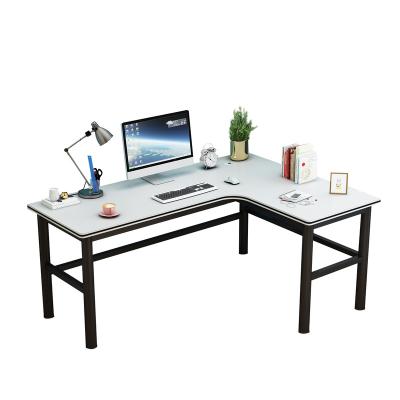 China L shape L shape logo gaming computer learning office computer black and white desk for sale