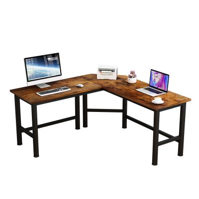 China Factory direct marketing other modern L-shaped office bedroom study corner computer desk with shelf for sale