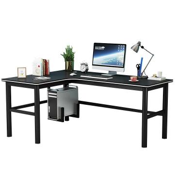 China L Shape MULIGER L Shape Floor Standing Computer Desk All Black Corner Computer Desk for sale