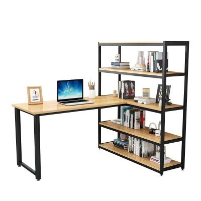 China With Shelf Business Furniture Home Office Computer Desk Style Modern Laptop Desk With Shelf Metal for sale