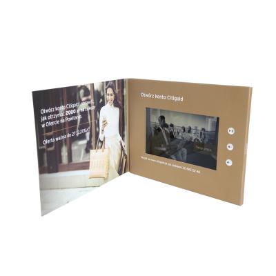 China Europe Custom A5 4/4.3/5/7/10.1 Inch TFT HD LCD Screen Video Player Advertising Booklet Publishing Brochure for sale