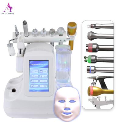 China Peel Tighten Home Oxygen Bubble Skin Hydra Massage Face Lift Mesotherapy RF Microcurrent Electroporation Device Facial Beauty Machine for sale