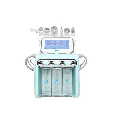 China Skin Tightening 6 in 1 Facial Skin Rejuvenation Machine H2o2 Machine Skin Cleaning Device Microdermabrasion Anti Aging Machine for sale