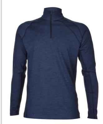 China Adults QUICK DRY Wool Quarter Zip Sweater Merino Baselayer for sale