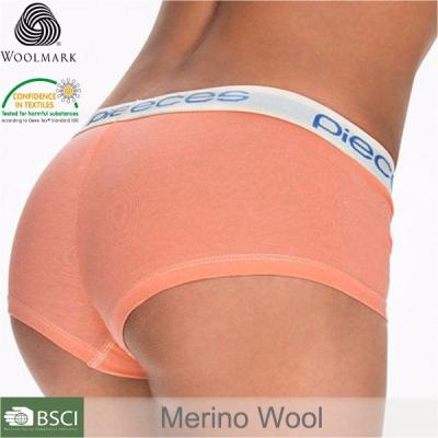 China Antibacterial merino wool woman boxers shorts, lady brief panties, women boxers for sale