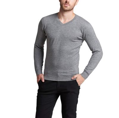 China Mens V Neck Wool Sweater Mens Soft Comfortable Casual Merino Long Sleeve Knitted Sweater for sale