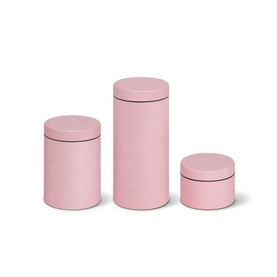 China Sealed Coffee Sugar Canister Sets Stainless Steel Freshness Retention Rose Color Large for sale