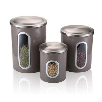 China Airtight Freshness Storage Container Canisters Food Safe Stainless Steel With Lids for sale