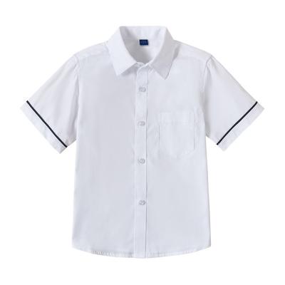 China Schoolwear Formal Shirts Custom White Shirts Short Sleeve Regular Fit for sale