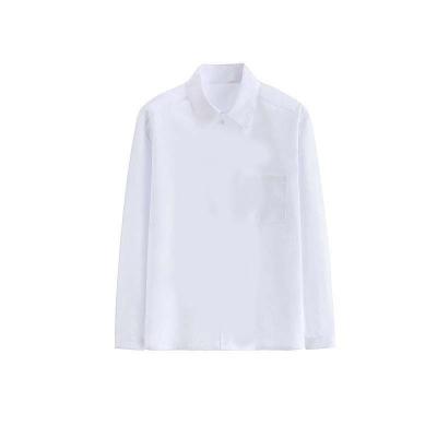 China Schoolwear Formal Shirts Custom Girls Boys Longsleeve White Shirts for sale