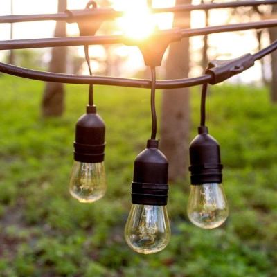 China Outdoor String Patio String Lights Colorful RGB S14 LED Light Bulbs Remote Control Customer Customize Holiday Led Christmas String for sale