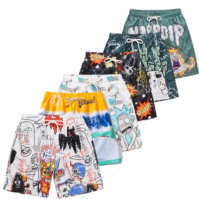 China QUICK DRY In Stock 2021 Mens Biker Set Booty Shorts Gym Cartoon Summer Beach Abbreviations Men for sale