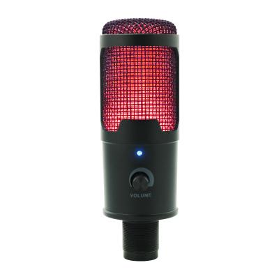 Cina 2021 New Studio Podcast RGB Colorful LED Change Light USB Microphone Manchez 2021 With High Quality Sound Quality in vendita