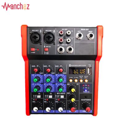 China GAX-G4 Portable Disco\Bar\Club\Sound G4 	Audio Mixer Console 48V Phantom Power Effects 4 Disc Channels Te koop