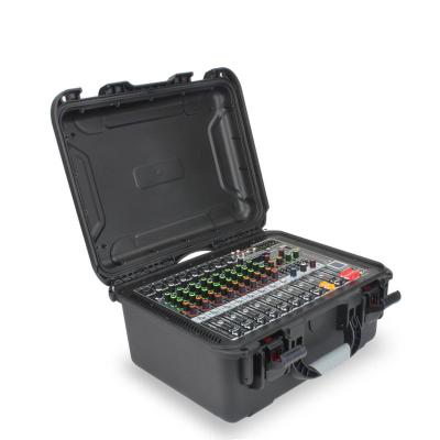 中国 Rigid Mixer Box with Professional Amplifier GAX-HM80 Flight Mixer 8 Channel DJ Mixer Hard Case with Amplifier Built-in High Power Audio Set for Outdoor Stage 販売のため