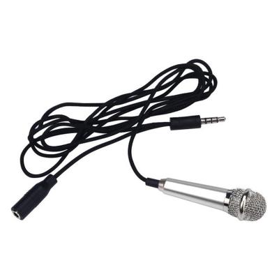 Cina Mic For Phone Pc Computer Microfone Condensador 3.5 Plug Oct 19 Blue Cable Handheld By Mini Microfono Condenser Karaoke Economical Microphone in vendita