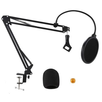 China Arm Bracket Metal Microphone Stand Bm800 Tripod F2, With Filter And Aluminum Alloy Clip for sale