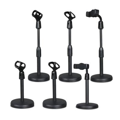 Chine Handheld Metal Microphone Stand Black Color With Clip Plastic Disc Holder à vendre