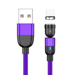 China 3A Magnetische het Laden van USB Kabel 540 Graad die 3 in 1 l-Vorm of Recht Type C roteren Te koop