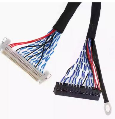 China 1-5m Black PVC LVDS Cable with 300V Rated Temperature 105C for sale