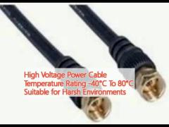 High Voltage Power Cable Temperature Rating -40°C To 80°C Suitable for Harsh Environments