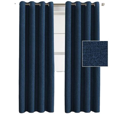 China Wholesale Direct Blackout Canvas Look Factory Cheap Window Curtains for sale