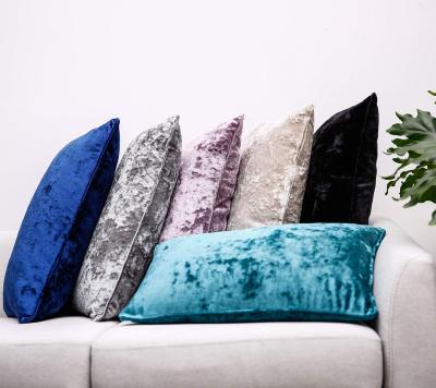 China Wholesale High Quality Luxury Anti-static 50*50cm Crushed Velvet Pillow Case From UK For Sofa for sale