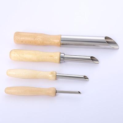 China Plastic Clay Sculpting Tools Set 4PCS Post Polymer Clay Tool Pottery Stainless Steel Wood Round Crafts for sale