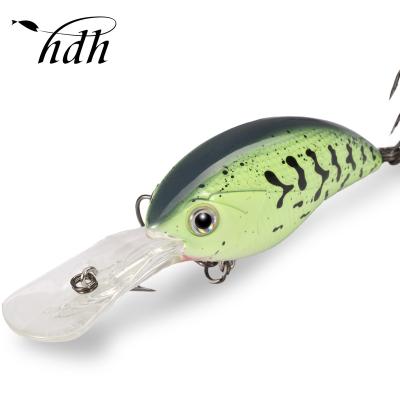 China ABS OEM Plastic Crankbait Fishing Lures Bait Sea Fishing Equipment Minnow 65mm Hard Crankbait Fishing Lures for sale