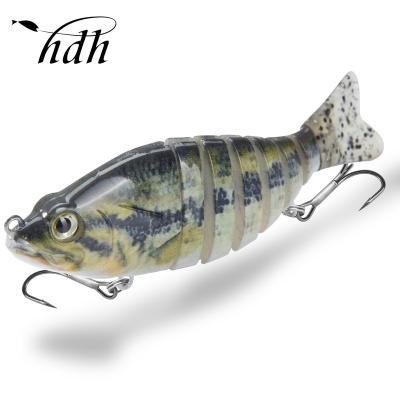 China Updated Foam OEM Multi Jointed Fishing Lure Hard 7 Segmented Bait 105mm 17g Swimbait Fishing Lure for sale