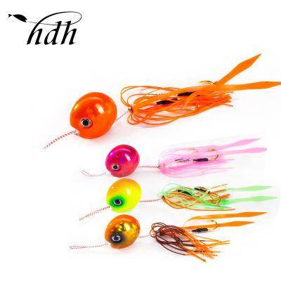 China Metal Fishing Lure 60g/80g/100g/120g/150g/200g Lead Fish Slider Jig Lure Kabura Rubber Jig Building With Silicon Skirt for sale