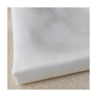 China Breathable Cotton 185g 21S Twill Fabric White Pure T-shirt Fabric Apparel Textile Fabric for sale